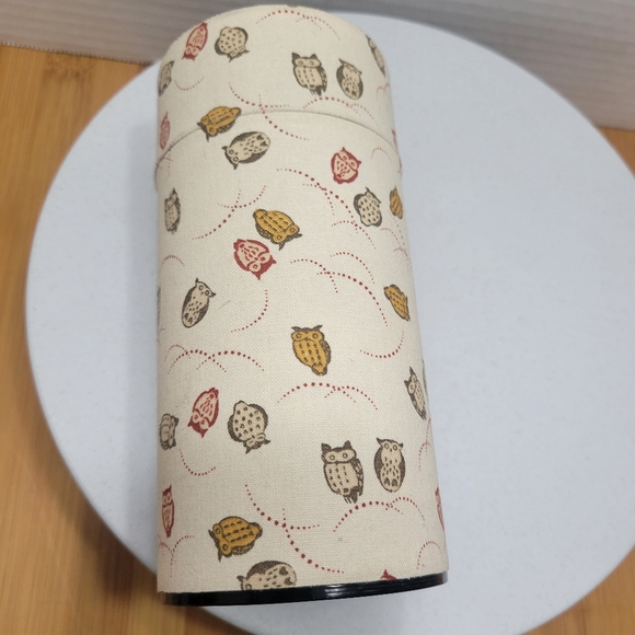 Oriental Tea Canister Tea Caddy Japanese Style Owls - Picture 4 of 14